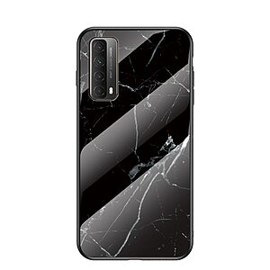 Θήκη Huawei P Smart (2021) OEM σχέδιο Marble με Πλάτη Tempered Glass TPU μαύρο