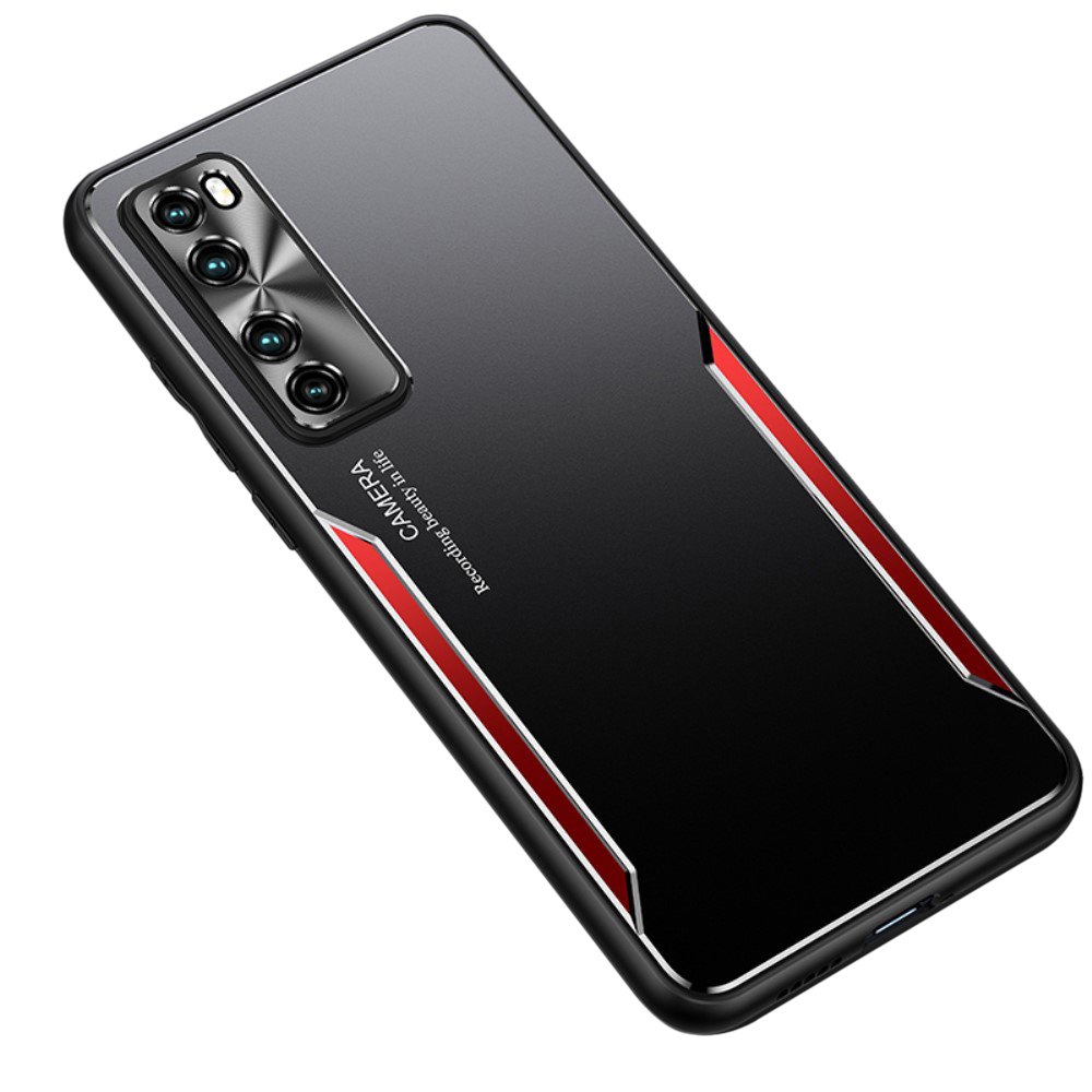 Θήκη Huawei P40 Lite 5G OEM πλάτη Warrior Blade Series μεταλλική με Premium TPU κόκκινο