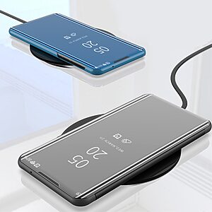 Θήκη Huawei Y5p OEM Mirror Surface Series Flip Window δερματίνη μαύρο - Image 5