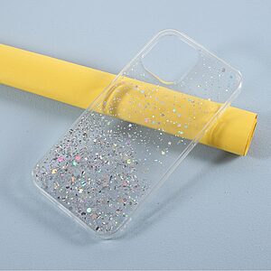 Θήκη iPhone 12 Pro Max OEM πλάτη Epoxy με διακριτικό γκλίτερ και αντικραδασμικό TPU λευκό - Image 2