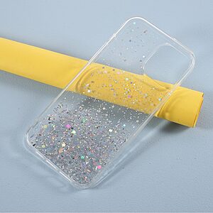 Θήκη iPhone 12 Pro Max OEM πλάτη Epoxy με διακριτικό γκλίτερ και αντικραδασμικό TPU λευκό - Image 5