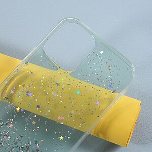 Θήκη iPhone 12 / 12 Pro OEM πλάτη Epoxy με διακριτικό γκλίτερ και αντικραδασμικό TPU γαλάζιο - Image 3