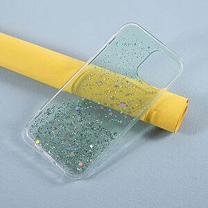 Θήκη iPhone 12 / 12 Pro OEM πλάτη Epoxy με διακριτικό γκλίτερ και αντικραδασμικό TPU γαλάζιο - Image 5