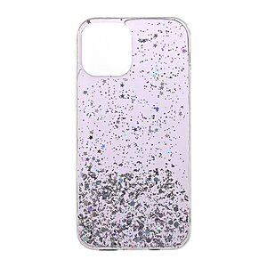Θήκη iPhone 12 / 12 Pro OEM πλάτη Epoxy με διακριτικό γκλίτερ και αντικραδασμικό TPU μωβ