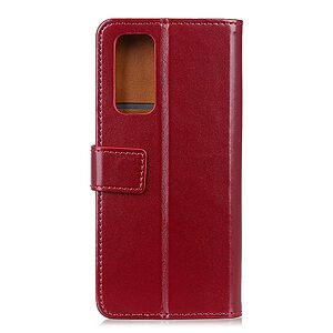 υποδοχές καρτών και μαγνητικό κούμπωμα Flip Wallet από συνθετικό δέρμα και TPU κόκκινο