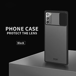 Θήκη Samsung Galaxy Note 20 MOFI Camshield Series πλάτη με προστασία για την κάμερα από σκλήρό Premium TPU μαύρο - Image 2