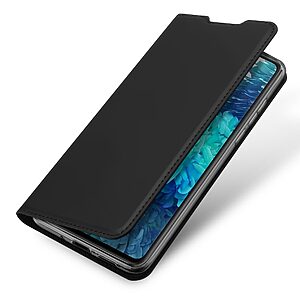υποδοχή καρτών και μαγνητικό κούμπωμα Flip Wallet από συνθετικό δέρμα και TPU μαύρο
