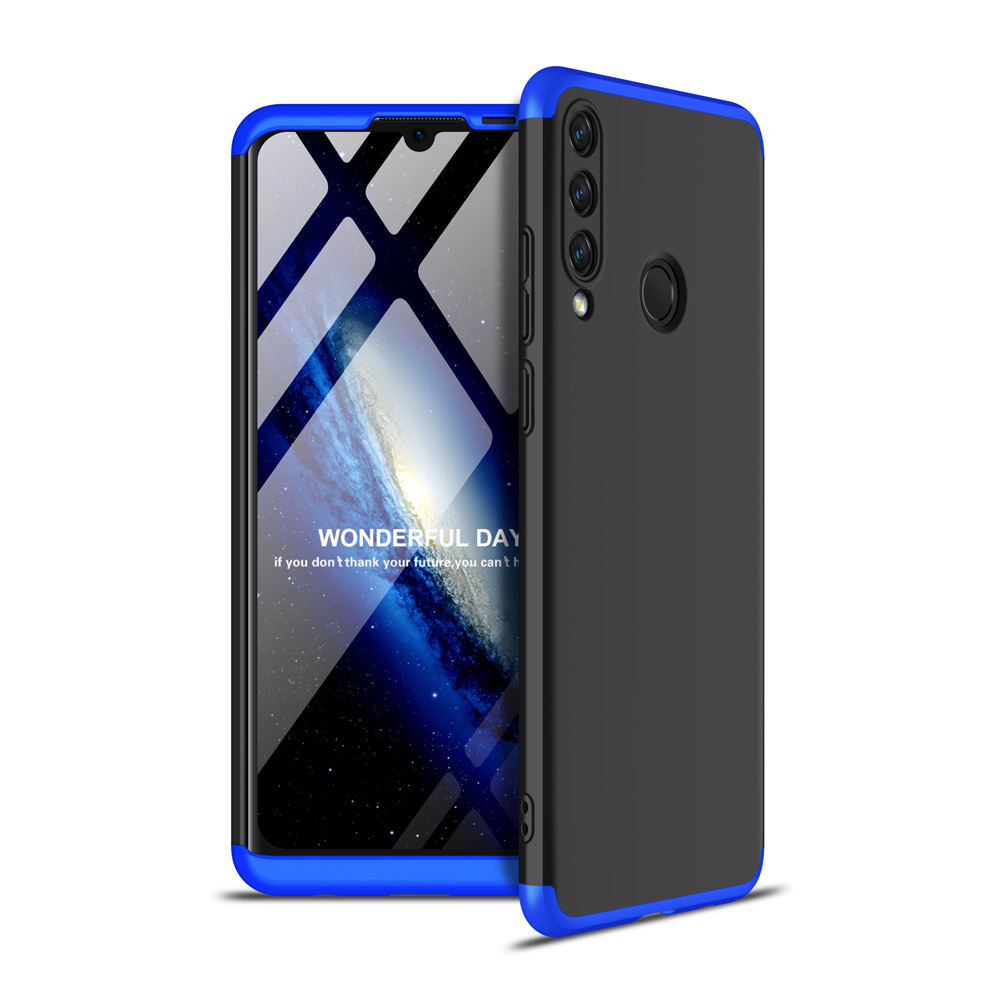 Θήκη GKK Full body Protection 360° από σκληρό πλαστικό για Huawei Y6p μαύρο / μπλε