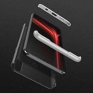 Θήκη GKK Full body Protection 360° από σκληρό πλαστικό για Samsung Galaxy A20S μαύρο / ασημί - Image 3