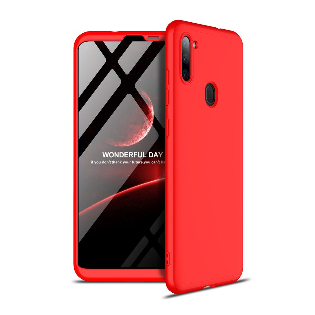 Θήκη GKK Full body Protection 360° από σκληρό πλαστικό για Samsung Galaxy M11 κόκκινο