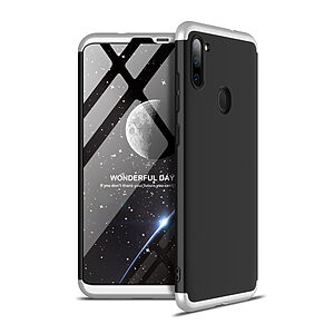 Θήκη GKK Full body Protection 360° από σκληρό πλαστικό για Samsung Galaxy M11 μαύρο / ασημί