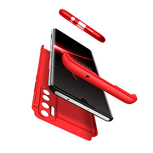 Θήκη GKK Full body Protection 360° από σκληρό πλαστικό για Xiaomi Mi Note 10 Lite κόκκινο - Image 3
