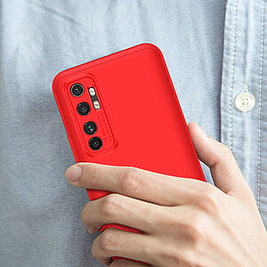 Θήκη GKK Full body Protection 360° από σκληρό πλαστικό για Xiaomi Mi Note 10 Lite κόκκινο - Image 5