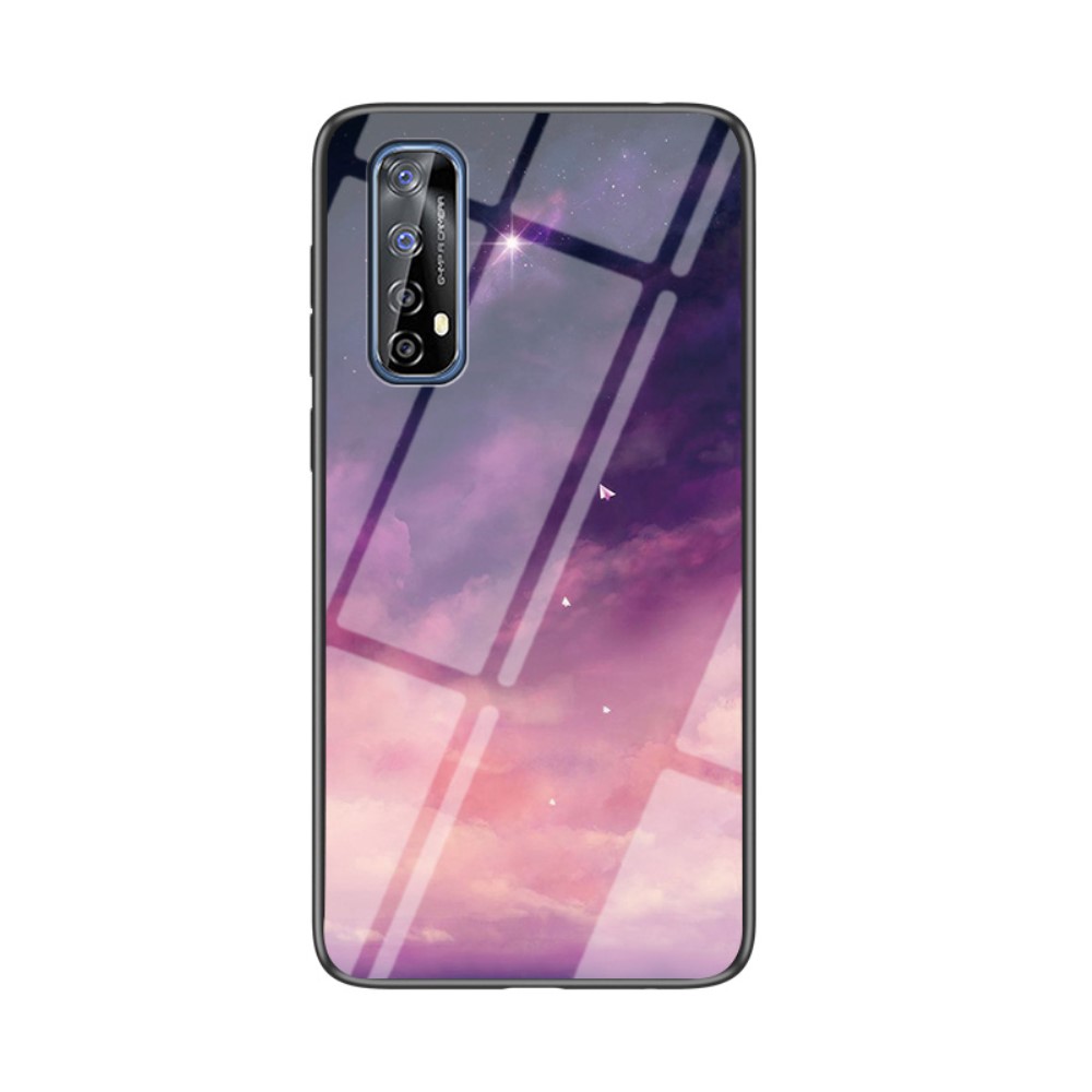 Θήκη Realme 7 OEM σχέδιο Fantasy Sky με πλάτη από Tempered Glass και εσωτερικό TPU