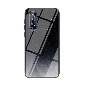 Θήκη Realme 7 OEM σχέδιο Starry Moon με πλάτη από Tempered Glass και εσωτερικό TPU