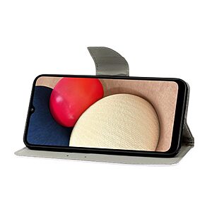 Θήκη Samsung Galaxy A02S OEM Daisies με βάση στήριξης, υποδοχές καρτών και μαγνητικό κούμπωμα Flip Wallet δερματίνη - Image 5