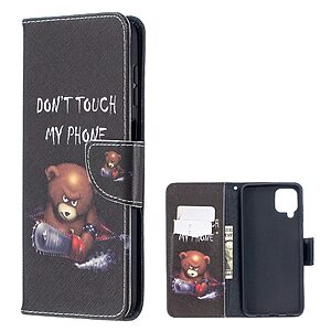 Θήκη Samsung Galaxy A12 OEM Angry bear with chainsaw με βάση στήριξης