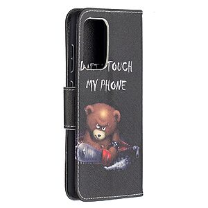 Θήκη Samsung Galaxy A52 4G / 5G / A52S OEM Angry bear with chainsaw με βάση στήριξης, υποδοχές καρτών και μαγνητικό κούμπωμα Flip Wallet από συνθετικό δέρμα και TPU - Image 3