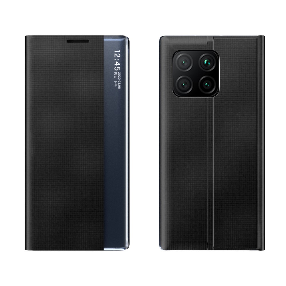 Θήκη Xiaomi Mi 11 OEM Half Mirror Active Smart View Stand Cover με μαγνητικό κούμπωμα από συνθετικό δέρμα μαύρο