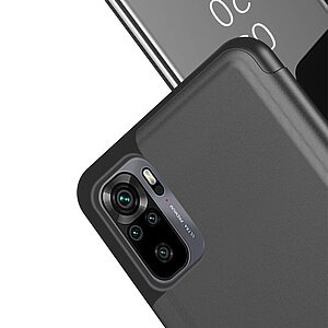 Θήκη Xiaomi Redmi Note 10 / 10S / Poco M5s OEM Mirror Surface Series Flip Window δερματίνη μπλε - Image 5