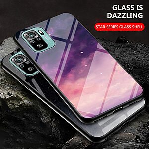Θήκη Xiaomi Redmi Note 10 / 10S / Poco M5s OEM σχέδιο Fantasy Sky με πλάτη από Tempered Glass και εσωτερικό TPU - Image 3