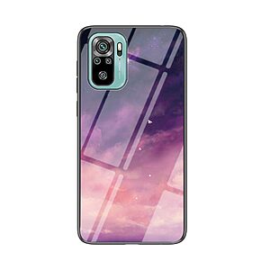 Θήκη Xiaomi Redmi Note 10 / 10S OEM σχέδιο Fantasy Sky με πλάτη από Tempered Glass και εσωτερικό TPU