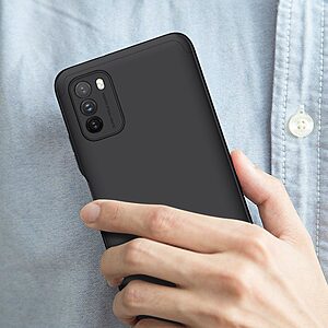 Θήκη GKK Full body Protection 360° από σκληρό πλαστικό για Xiaomi Redmi Note 9T μαύρο - Image 3