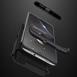 Θήκη GKK Full body Protection 360° από σκληρό πλαστικό για Xiaomi Redmi Note 9T μαύρο - Image 5