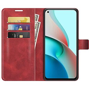 Θήκη Xiaomi Mi 11 Lite / 5G / NE Mad Mask Leather Wallet Case V2 με βάση στήριξης, υποδοχές καρτών και μαγνητικό κούμπωμα Flip Wallet από συνθετικό δέρμα κόκκινο - Image 3
