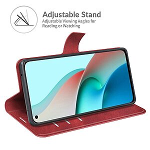 Θήκη Xiaomi Mi 11 Lite / 5G / NE Mad Mask Leather Wallet Case V2 με βάση στήριξης, υποδοχές καρτών και μαγνητικό κούμπωμα Flip Wallet από συνθετικό δέρμα κόκκινο - Image 4