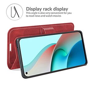Θήκη Xiaomi Mi 11 Lite / 5G / NE Mad Mask Leather Wallet Case V2 με βάση στήριξης, υποδοχές καρτών και μαγνητικό κούμπωμα Flip Wallet από συνθετικό δέρμα κόκκινο - Image 5