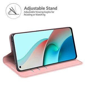 Θήκη Xiaomi Mi 11 Lite / 5G / NE Mad Mask Leather Wallet Case V2 με βάση στήριξης, υποδοχές καρτών και εσωτερικό μαγνητικό κούμπωμα Flip Wallet από συνθετικό δέρμα ροζ - Image 3