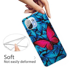 Θήκη Xiaomi Mi 11 Lite / 5G / NE OEM σχέδιο Red Butterfly Πλάτη TPU - Image 3