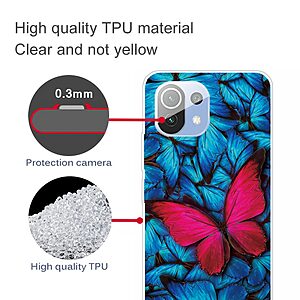 Θήκη Xiaomi Mi 11 Lite / 5G / NE OEM σχέδιο Red Butterfly Πλάτη TPU - Image 4