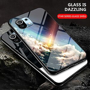 Θήκη Xiaomi Mi 11 Lite / 5G / NE OEM σχέδιο Fantasy Sky με πλάτη από Tempered Glass και εσωτερικό TPU - Image 3