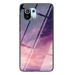 Θήκη Xiaomi Mi 11 Lite 4G / 5G OEM σχέδιο Fantasy Sky με πλάτη από Tempered Glass και εσωτερικό TPU