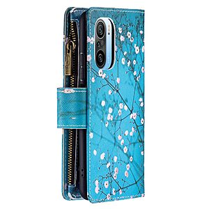 Θήκη Xiaomi Poco F3 / Mi 11i OEM Wintersweet Πορτοφόλι με βάση στήριξης, υποδοχές καρτών με φερμουάρ και μαγνητικό κούμπωμα από συνθετικό δέρμα και TPU - Image 3