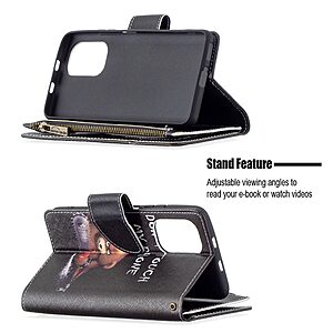 Θήκη Xiaomi Poco F3 / Mi 11i OEM Angry bear with chainsaw Πορτοφόλι με βάση στήριξης, υποδοχές καρτών με φερμουάρ και μαγνητικό κούμπωμα από συνθετικό δέρμα και TPU - Image 4