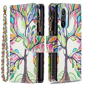 Θήκη Xiaomi Poco F3 OEM Colorized Tree Πορτοφόλι με βάση στήριξης