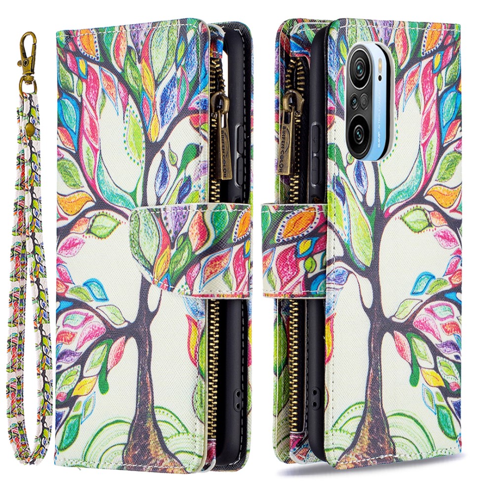 Θήκη Xiaomi Poco F3 OEM Colorized Tree Πορτοφόλι με βάση στήριξης