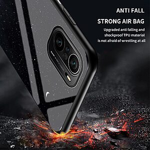 Θήκη Xiaomi Poco F3 / Mi 11i OEM σχέδιο Starry Moon με πλάτη από Tempered Glass και εσωτερικό TPU - Image 3