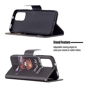 Θήκη Xiaomi Redmi Note 10 / 10S / Poco M5s OEM Angry bear with chainsaw με βάση στήριξης, υποδοχές καρτών και μαγνητικό κούμπωμα Flip Wallet από συνθετικό δέρμα και TPU - Image 4