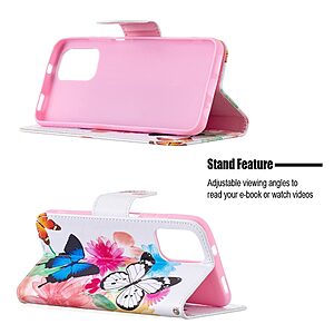 Θήκη Xiaomi Redmi Note 10 / 10S / Poco M5s OEM Vivid Butterflies με βάση στήριξης, υποδοχές καρτών και μαγνητικό κούμπωμα Flip Wallet από συνθετικό δέρμα και TPU - Image 4