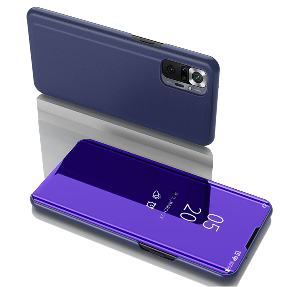 Θήκη Xiaomi Redmi Note 10 Pro OEM Mirror Surface Series Flip Window δερματίνη μπλε μωβ Θήκη Xiaomi Redmi Note 10 Pro OEM Mirror Surface Series Flip Window δερματίνη μπλε μωβ