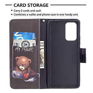 Θήκη Xiaomi Redmi Note 10 Pro OEM Angry bear with chainsaw με βάση στήριξης, υποδοχές καρτών και μαγνητικό κούμπωμα Flip Wallet από συνθετικό δέρμα και TPU - Image 5