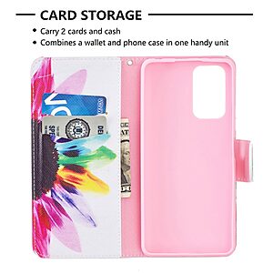 Θήκη Xiaomi Redmi Note 10 Pro OEM Colorful Petals με βάση στήριξης, υποδοχές καρτών και μαγνητικό κούμπωμα Flip Wallet από συνθετικό δέρμα και TPU - Image 5