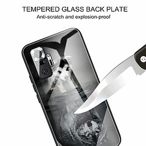 Θήκη Xiaomi Redmi Note 10 Pro OEM σχέδιο Dog Reflection με πλάτη από Tempered Glass και εσωτερικό TPU - Image 3