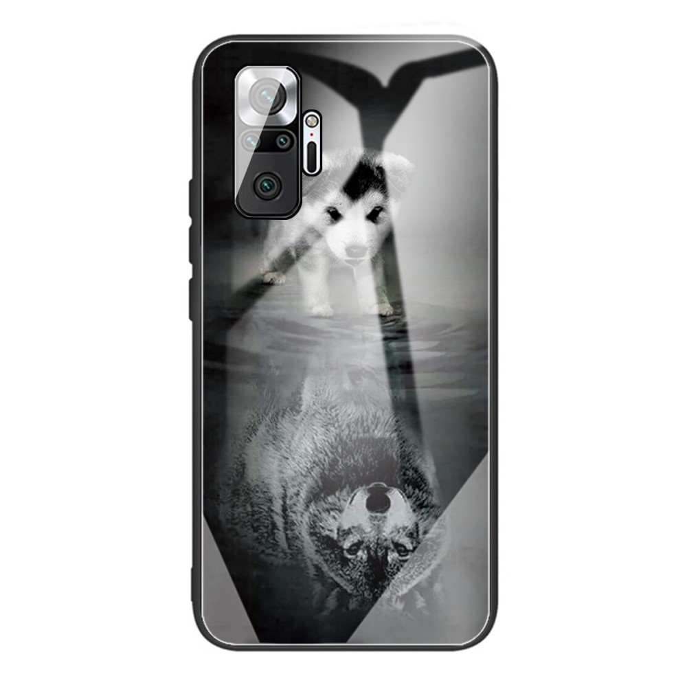 Θήκη Xiaomi Redmi Note 10 Pro OEM σχέδιο Dog Reflection με πλάτη από Tempered Glass και εσωτερικό TPU Θήκη Xiaomi Redmi Note 10 Pro OEM σχέδιο Dog Reflection με πλάτη από Tempered Glass και εσωτερικό TPU