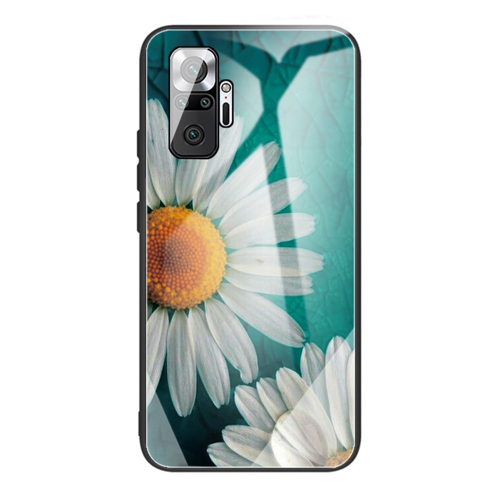 Θήκη Xiaomi Redmi Note 10 Pro OEM σχέδιο Daisies με πλάτη από Tempered Glass και εσωτερικό TPU Θήκη Xiaomi Redmi Note 10 Pro OEM σχέδιο Daisies με πλάτη από Tempered Glass και εσωτερικό TPU