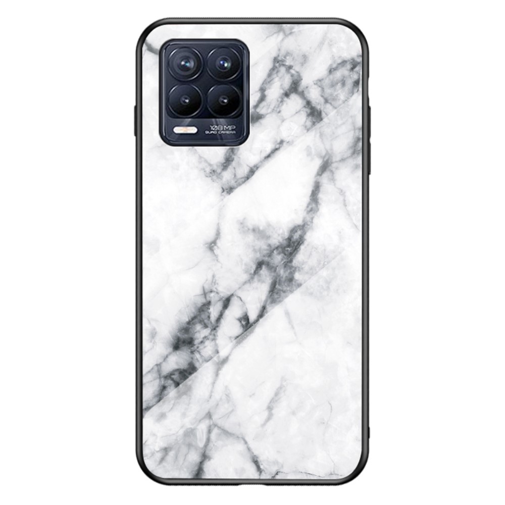 Θήκη Realme 8 / 8 Pro OEM σχέδιο Marble με Πλάτη Tempered Glass TPU λευκό Θήκη Realme 8 / 8 Pro OEM σχέδιο Marble με Πλάτη Tempered Glass TPU λευκό